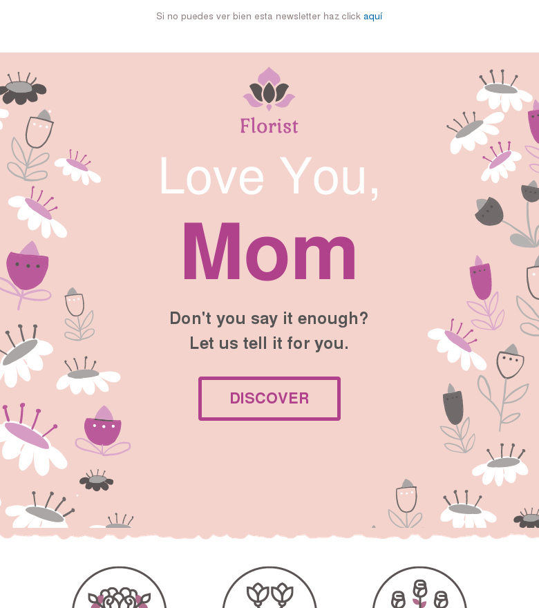 Plantilla email marketing Love you mom