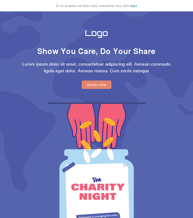 Plantilla email marketing Show you care do your share