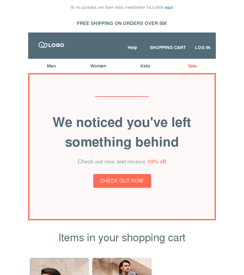 Email marketing template Still shopping