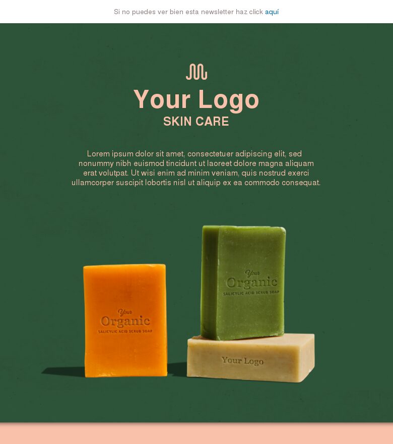 Template email marketing Nueva línea de jabones a medida