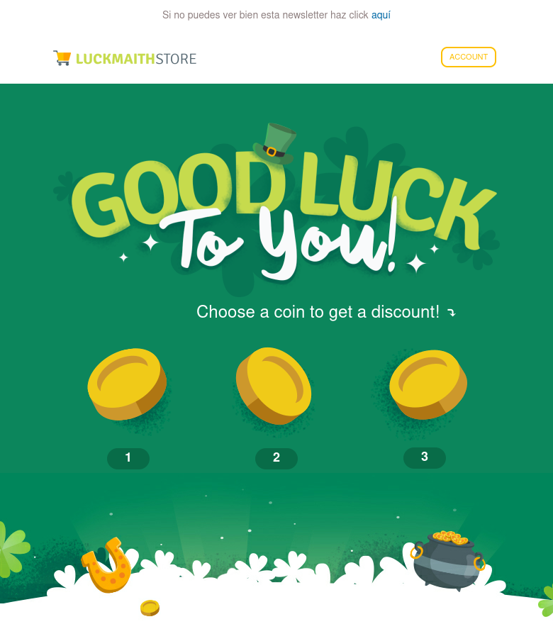 E-Mail-Marketing-Vorlage Good luck to you