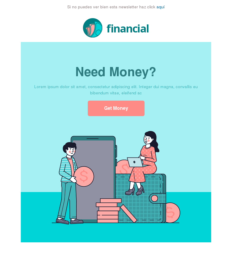 Plantilla email marketing Financial