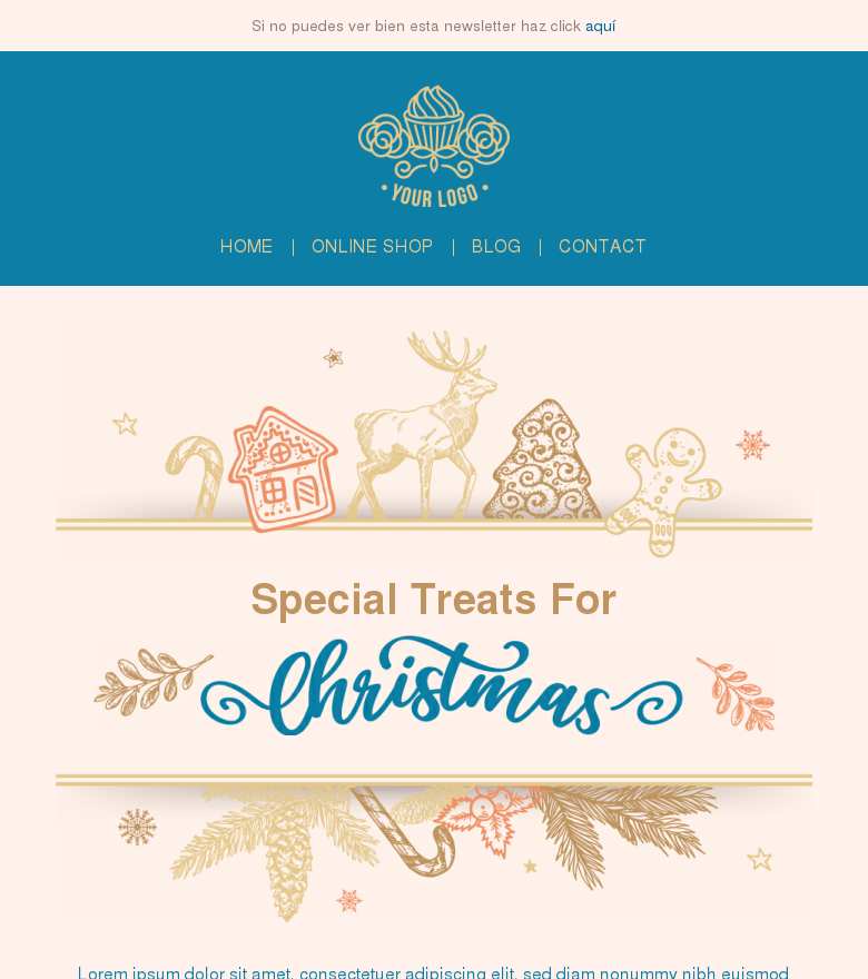 Plantilla email marketing Special treats for christmas