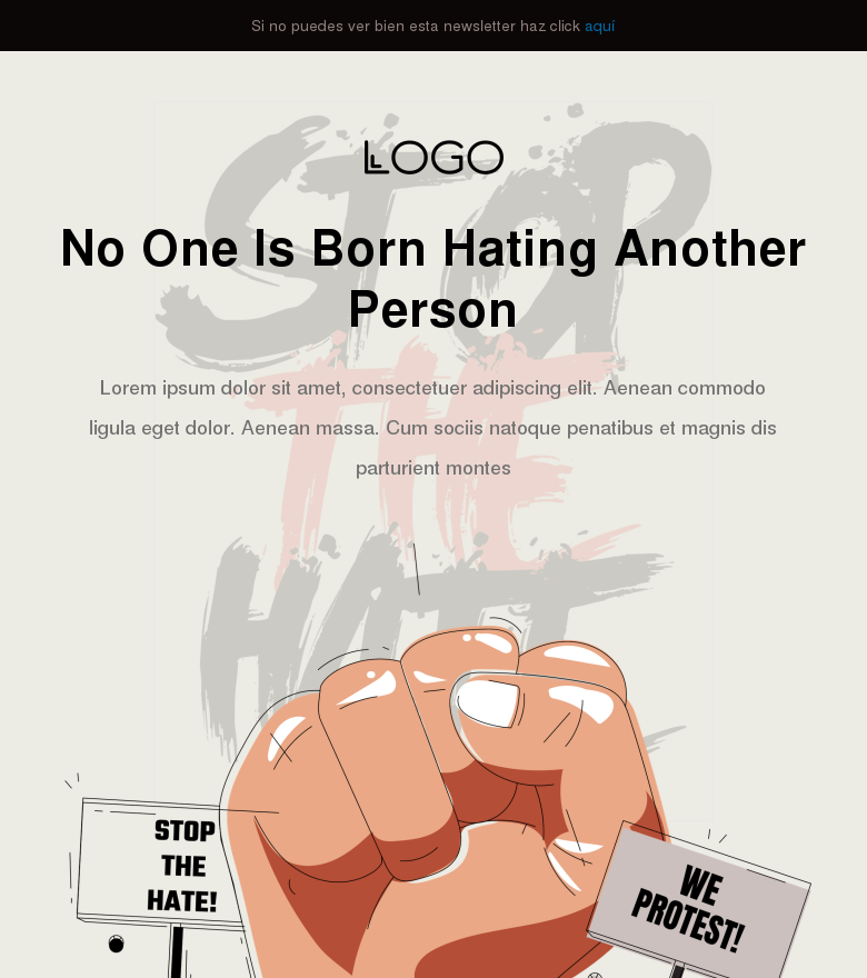 Plantilla email marketing No more hate