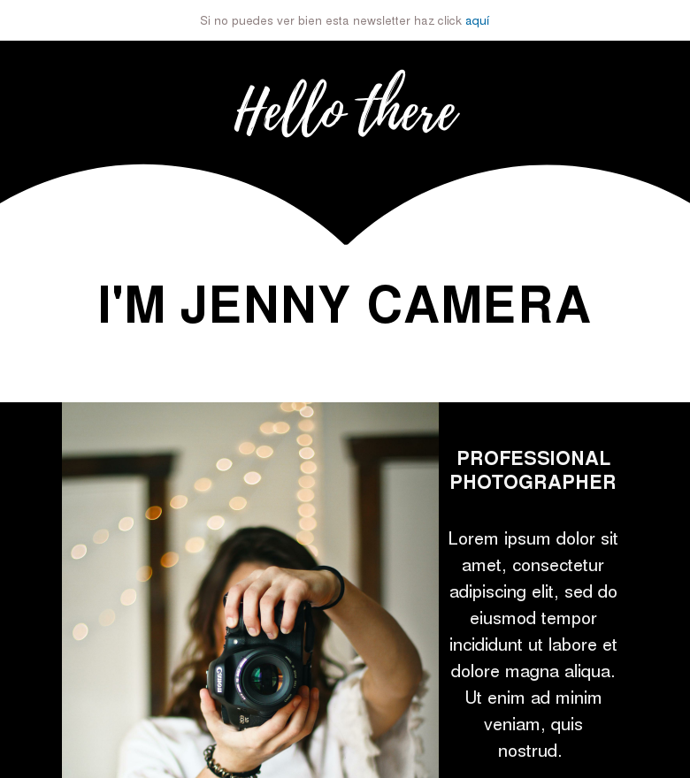 Plantilla email marketing Hello there cv