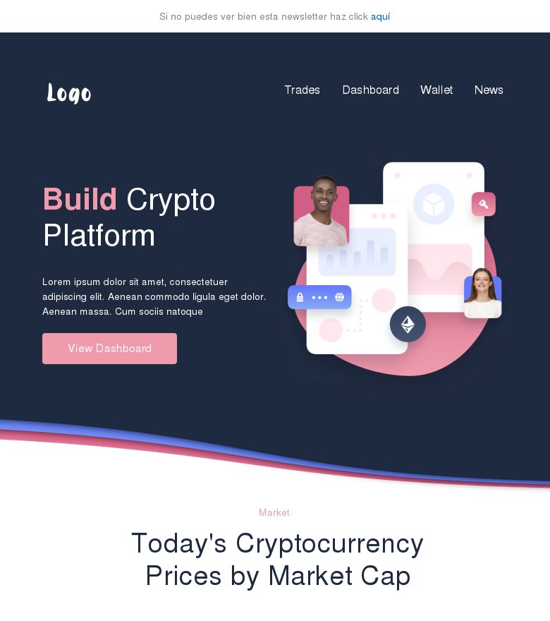 Template email marketing Tu resumen cripto mensual