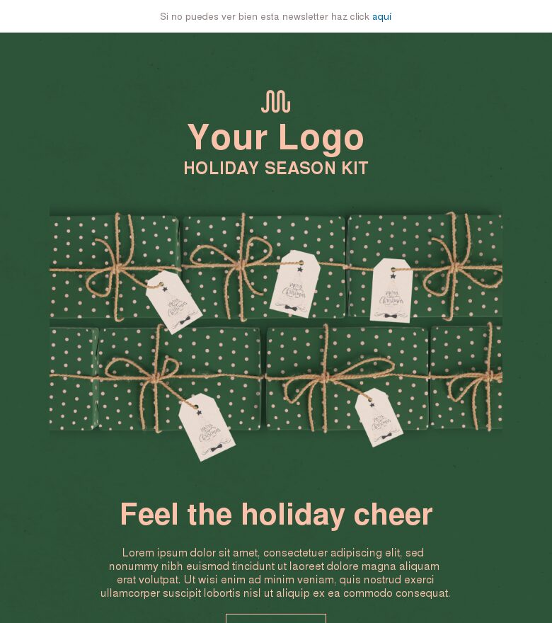 Template email marketing Siente el espíritu navideño