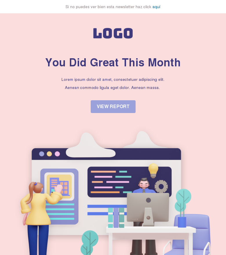 Plantilla email marketing You did awesome this month