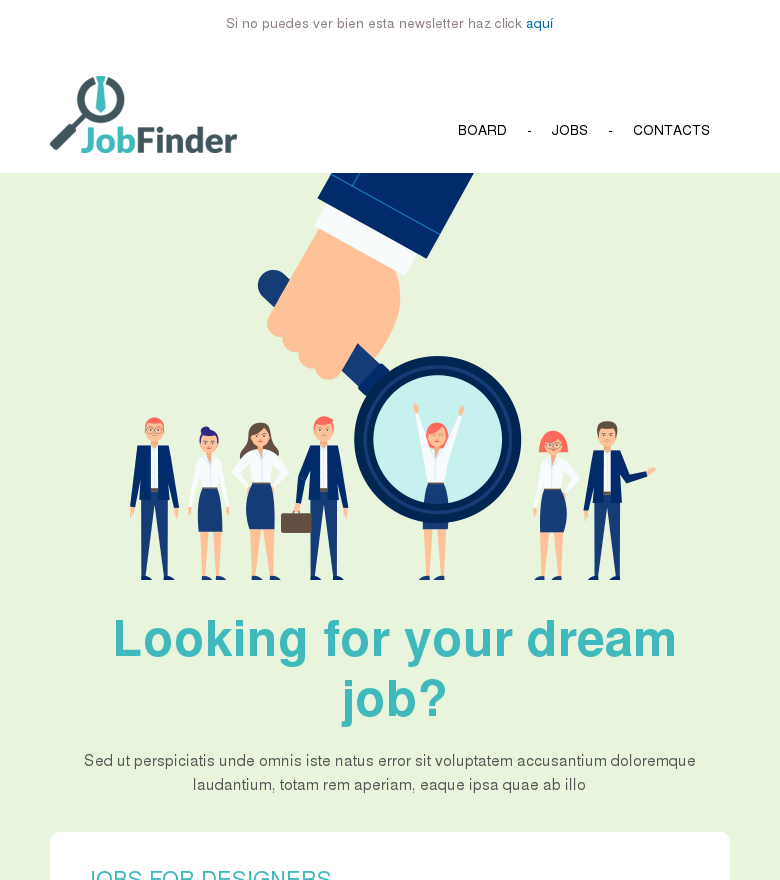 Plantilla email marketing Job finder