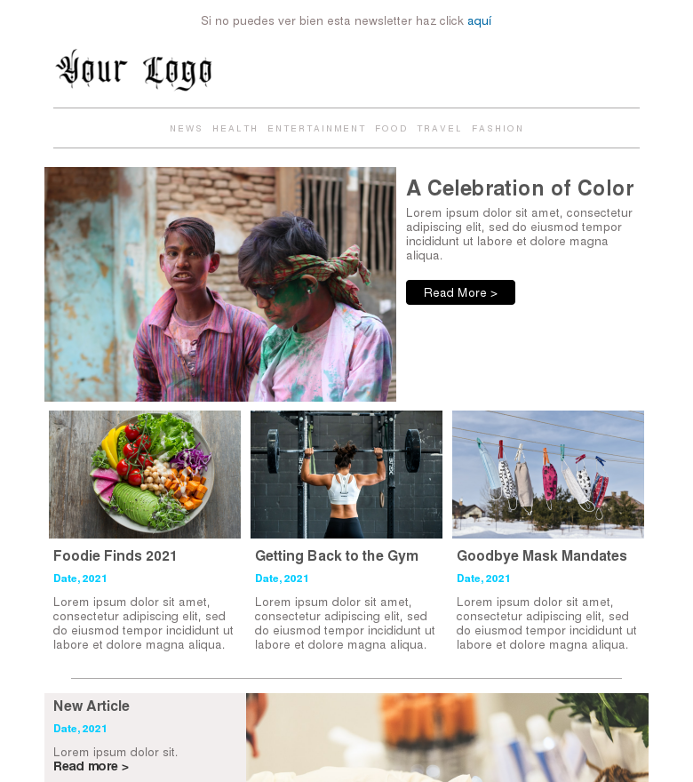 Plantilla email marketing Digital newsroom