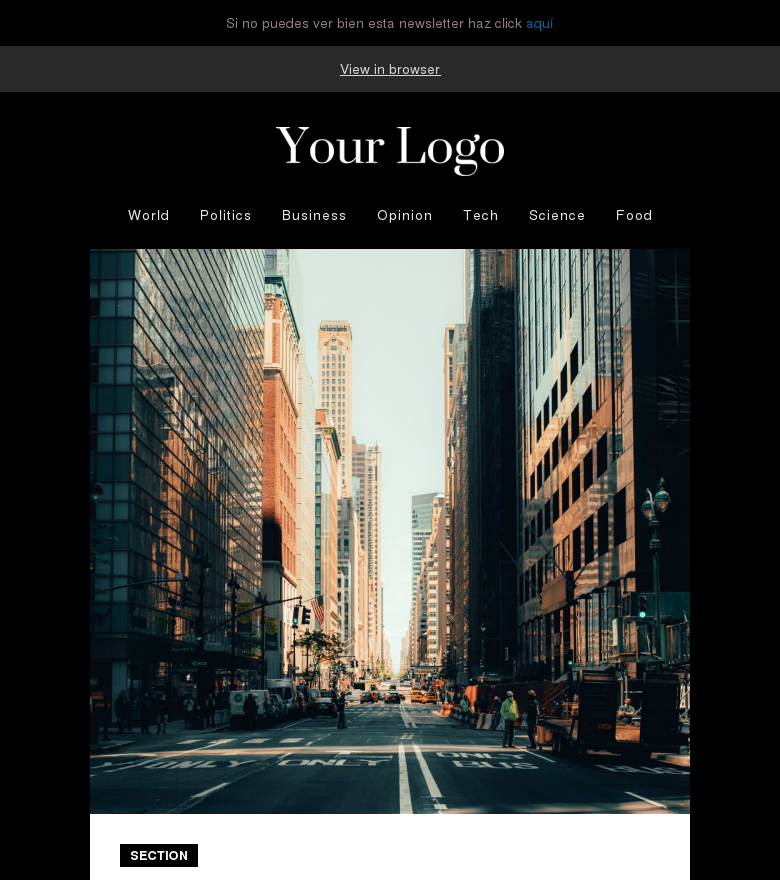 Plantilla email marketing News for you