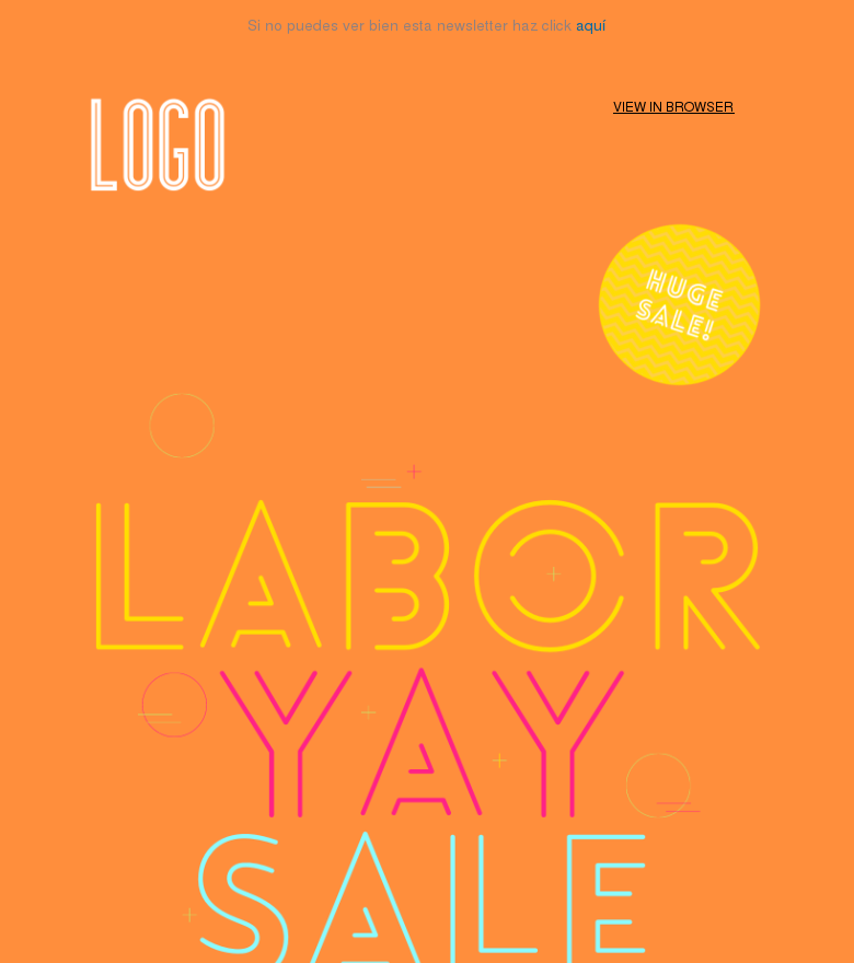 Plantilla email marketing Labor yay sale