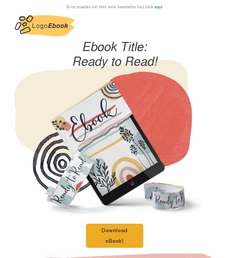 Template email marketing Promoción de ebook