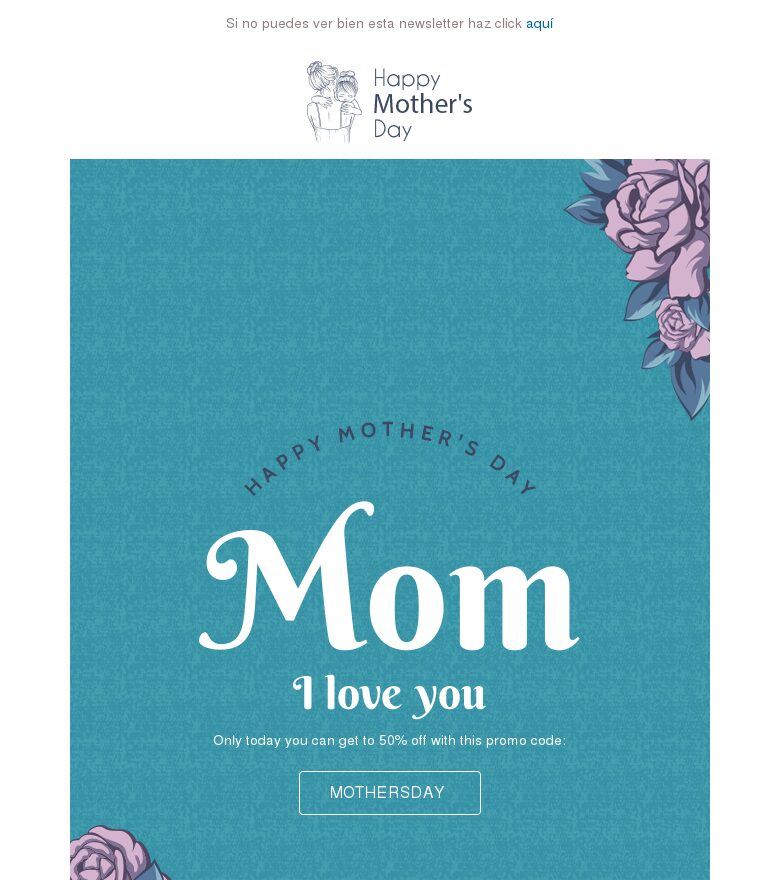 Template email marketing Mamá con estilo