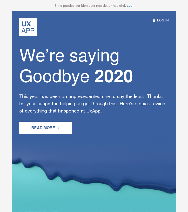 Plantilla email marketing Design saas app annual review