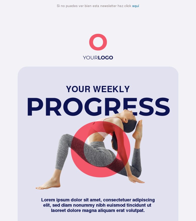 Template email marketing Tu progreso semanal