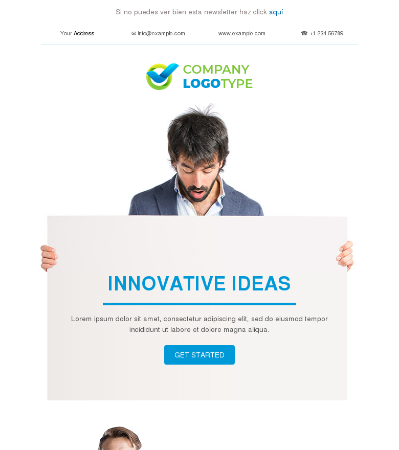 Email marketing template Innovative ideas