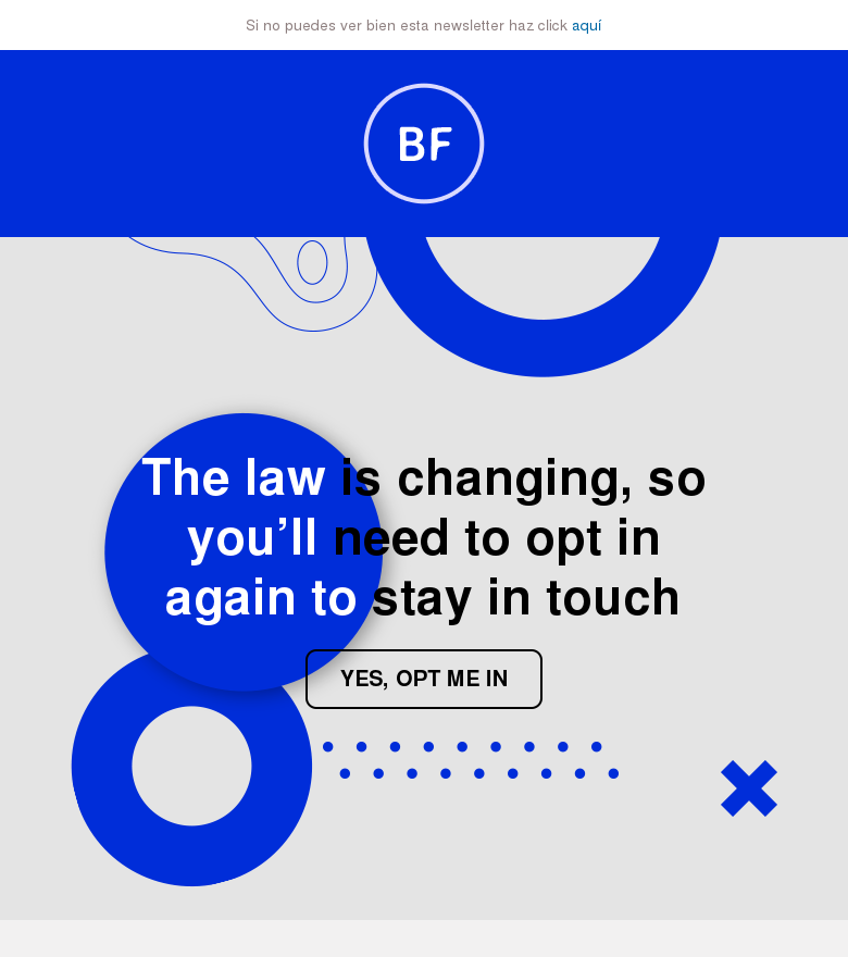 Plantilla email marketing Opt in again