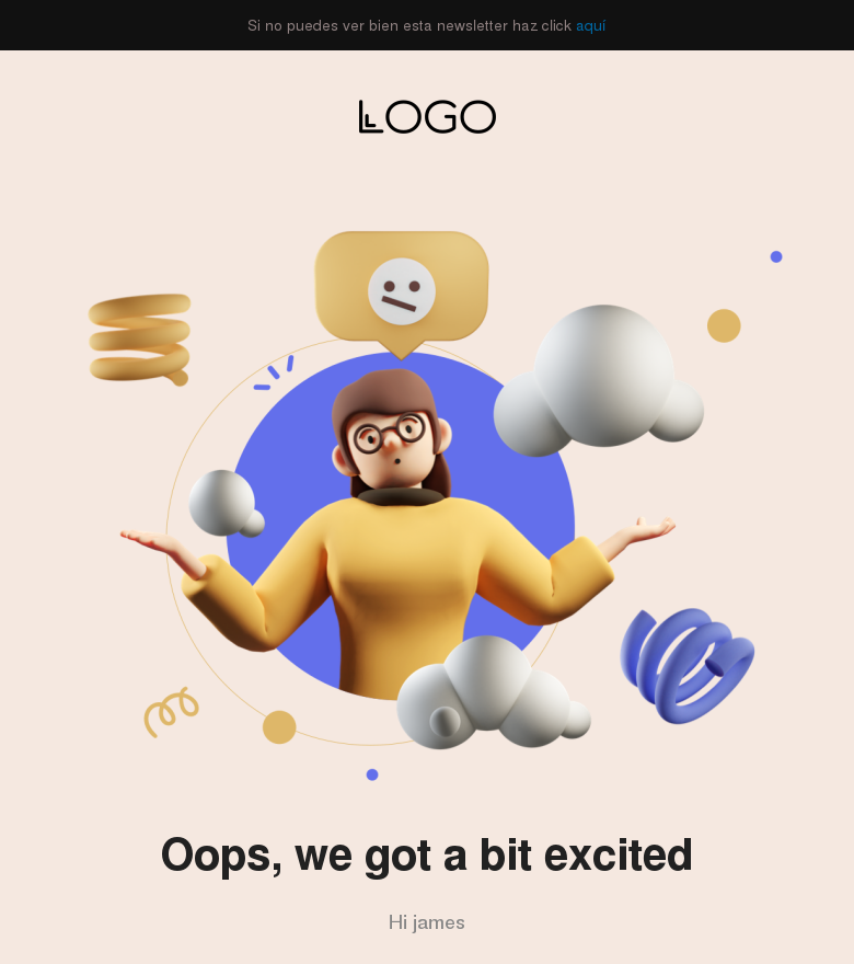 Plantilla email marketing Sorry for the empty email