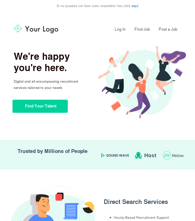 Plantilla email marketing Find your talent