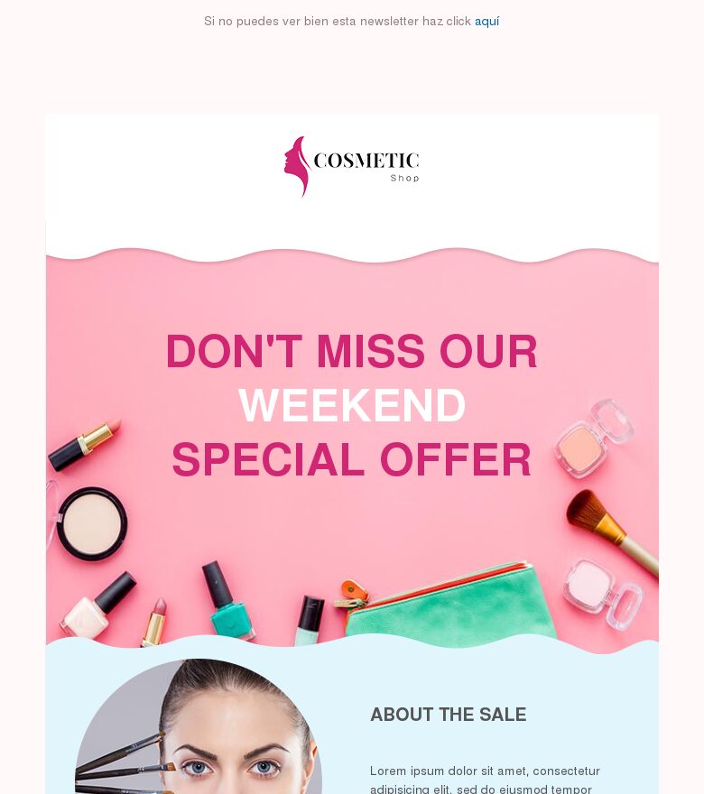 Template email marketing Descuentos de fin de semana