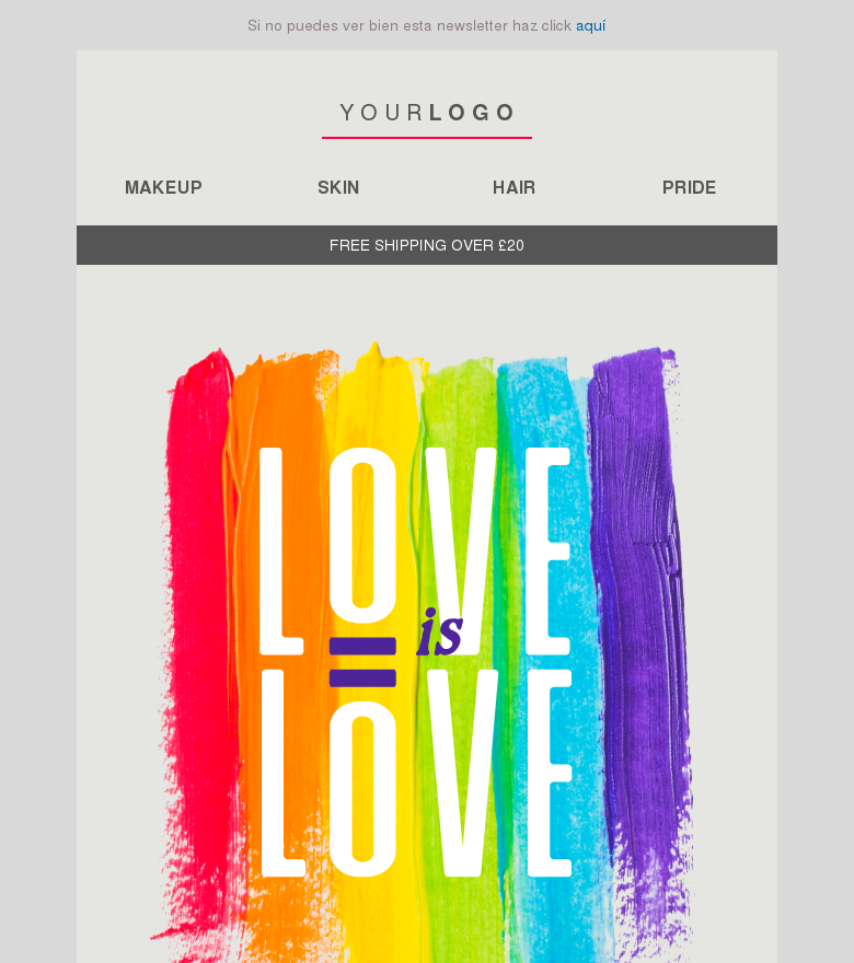 Plantilla email marketing Love is love