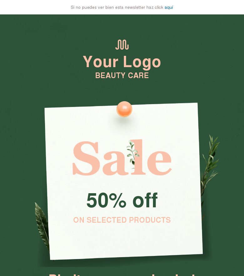 Template email marketing Apúntalo en tu calendario: las rebajas empiezan pronto