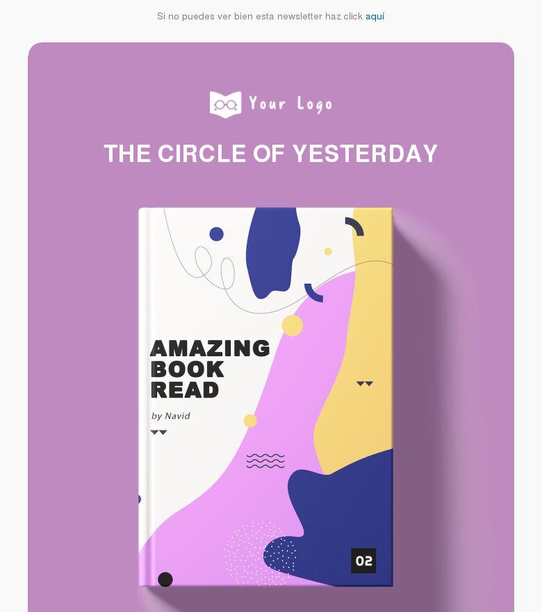 Template email marketing Día del Libro 2020