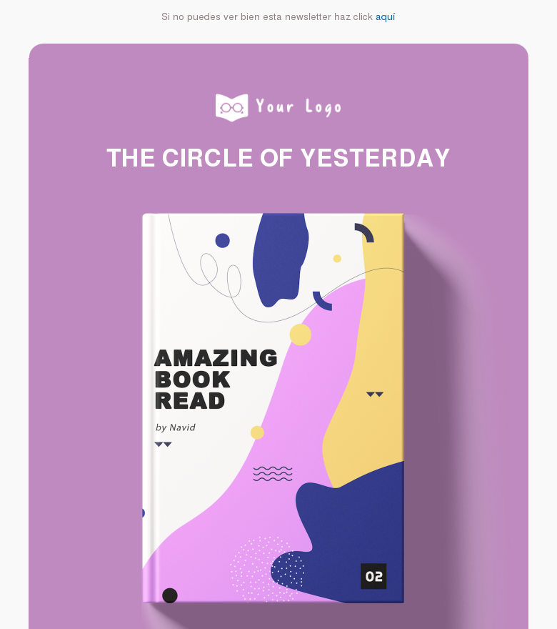 Plantilla email marketing Book lovers day 2020