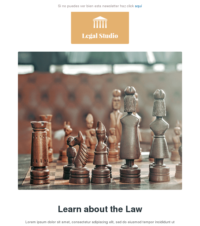 Plantilla email marketing Legal studio