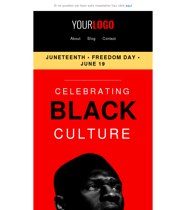 Plantilla email marketing Freedom day