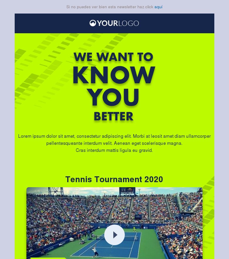 Template email marketing Descubre a tus usuarios