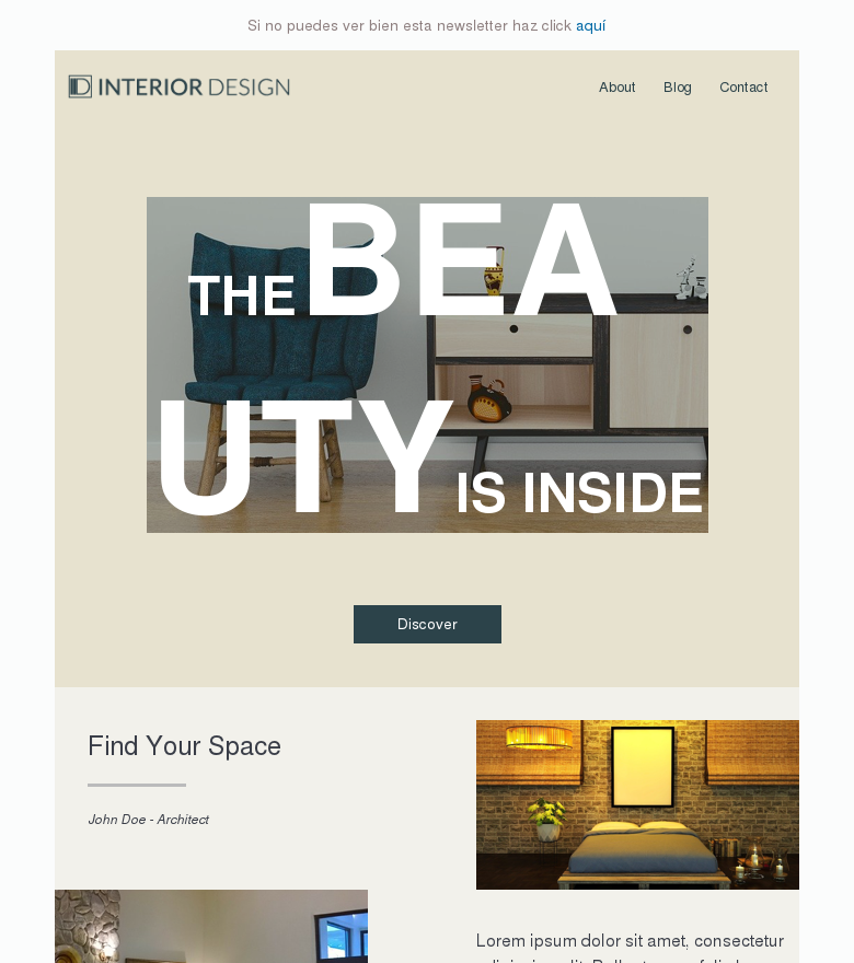 Plantilla email marketing Typography is king