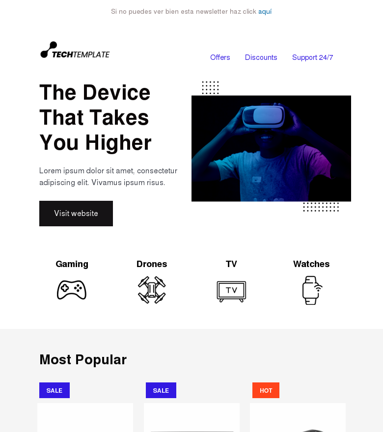 Plantilla email marketing Weekend sale