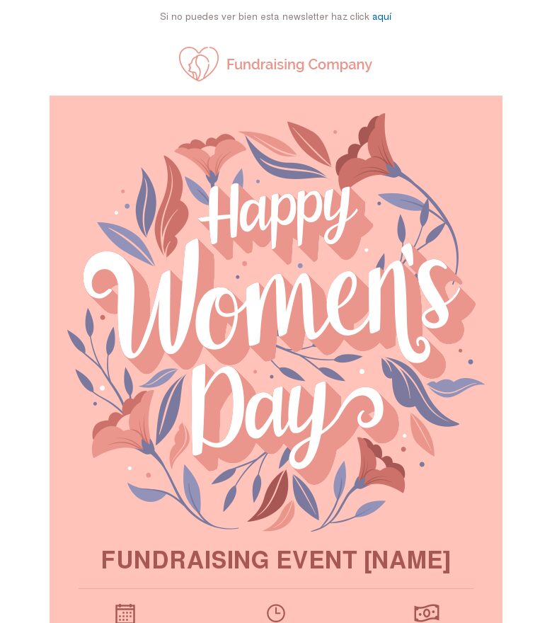 Template email marketing Feliz Día Internacional de la Mujer
