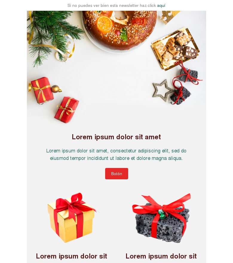 Template email marketing Reyes magos