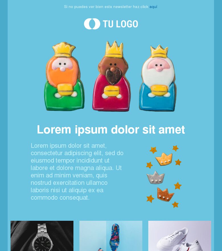 Email marketing template Reyes magos 2