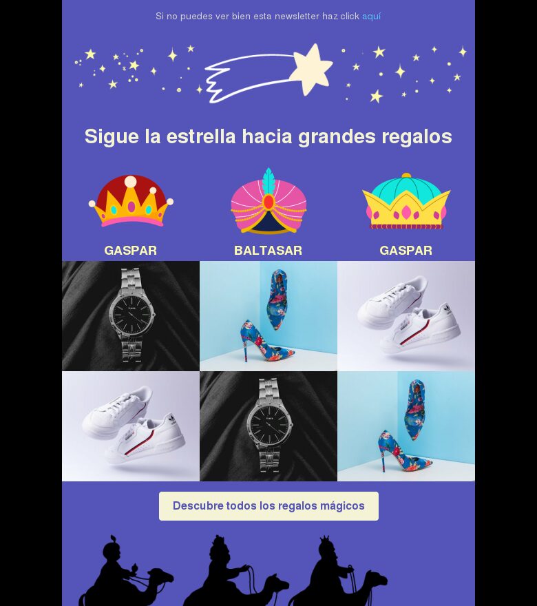 Template email marketing Reyes magos 5