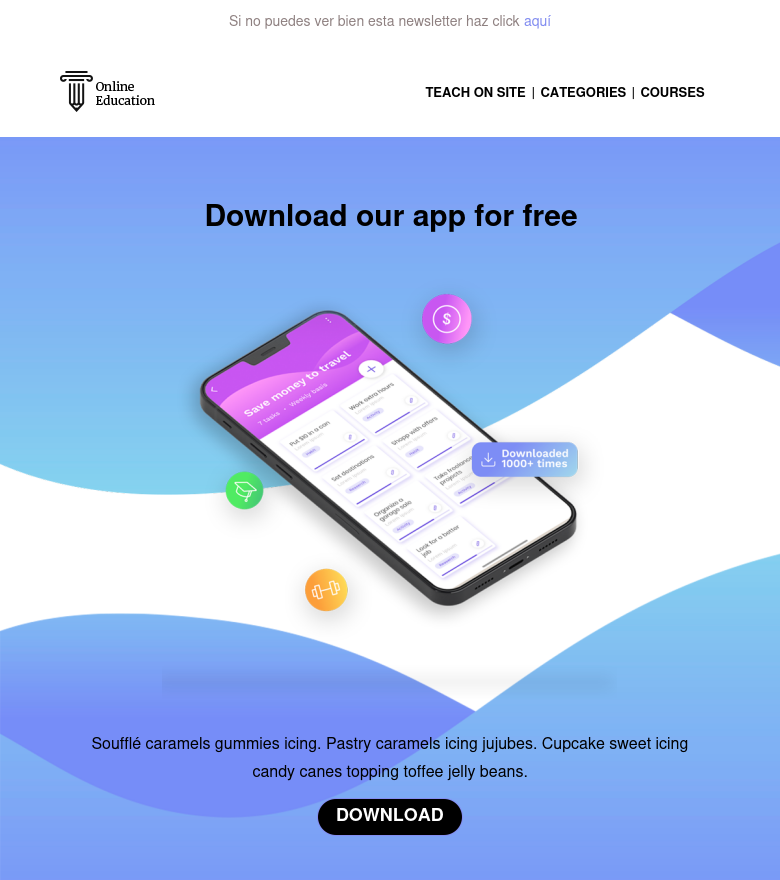 Template email marketing Serie de bienvenida 3