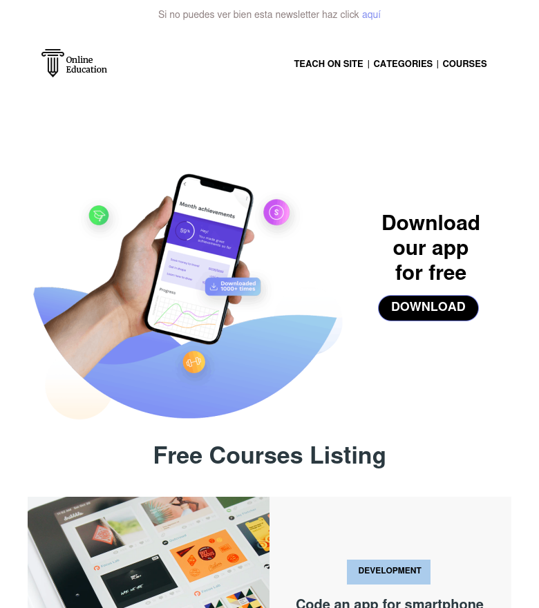 Template email marketing Serie de bienvenida 4