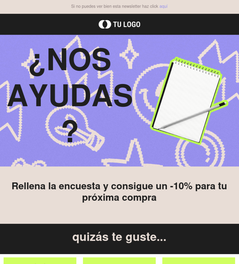 Email marketing template Solicitud de reseña