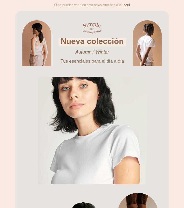 Template email marketing Nueva colección
