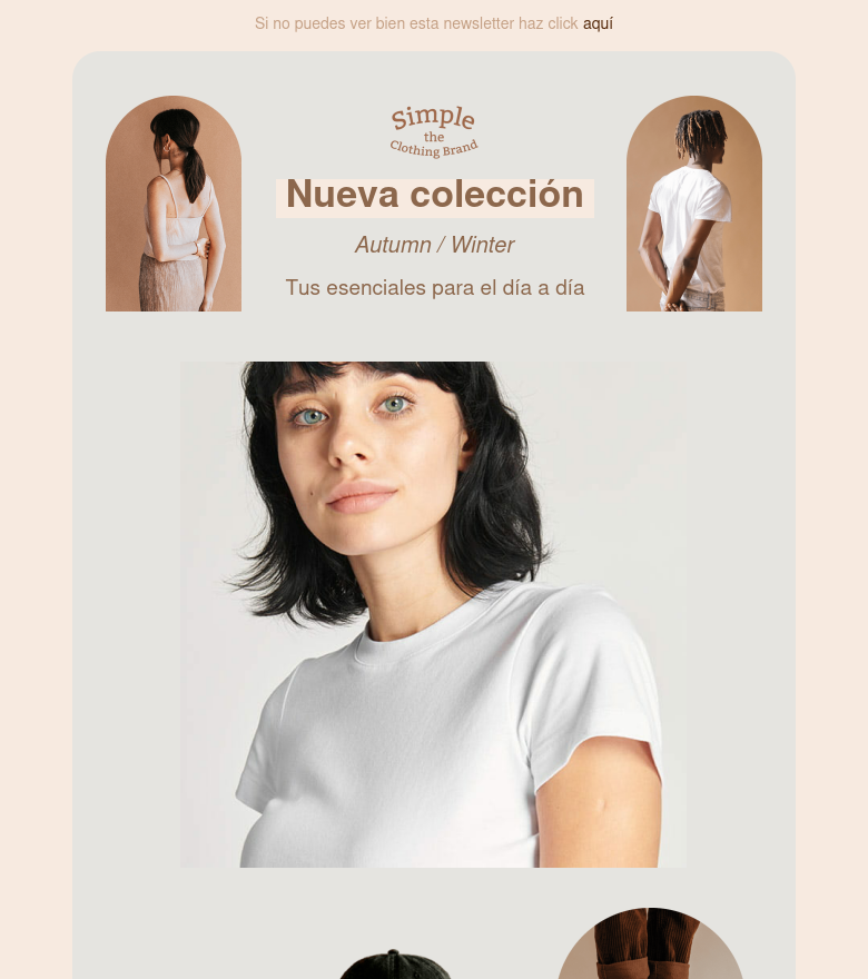Email marketing template Nueva colección