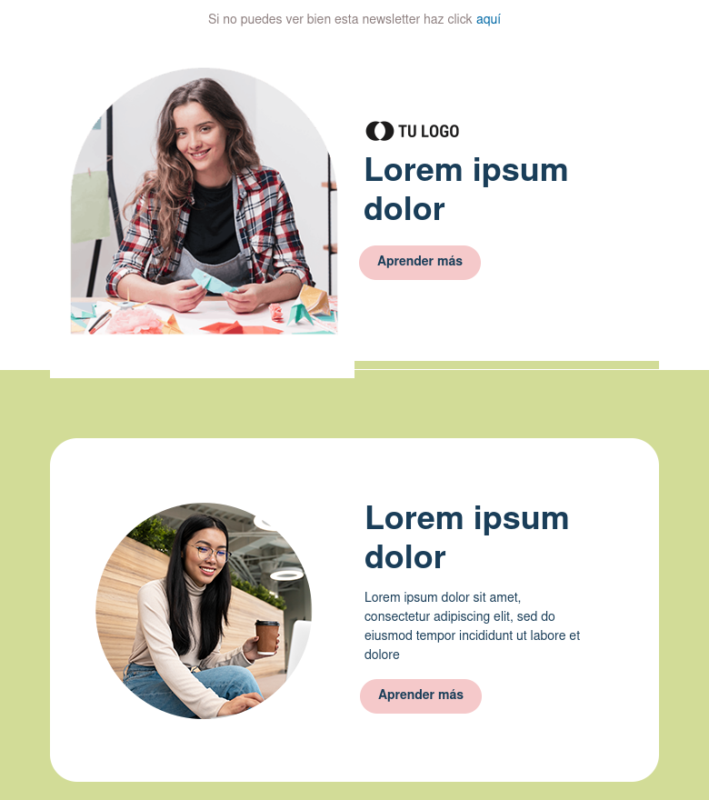 Email marketing template Seguimiento tras un clic