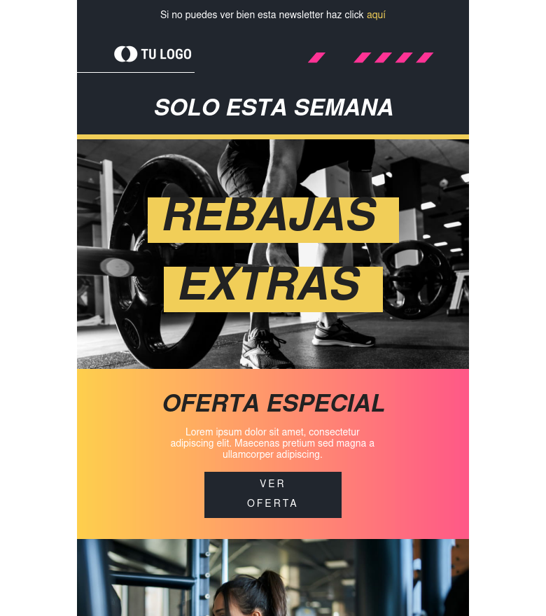 Template email marketing Bienvenida con oferta