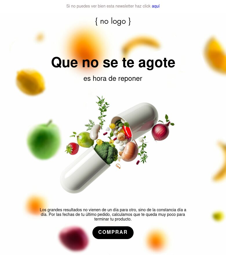 Template email marketing Recordatorio de recompra