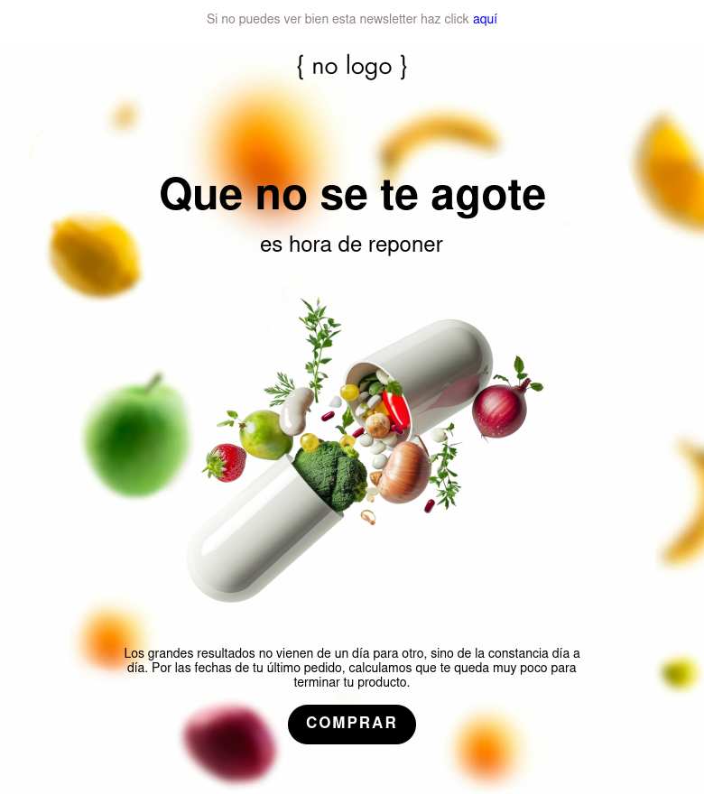 Template email marketing Recordatorio de recompra
