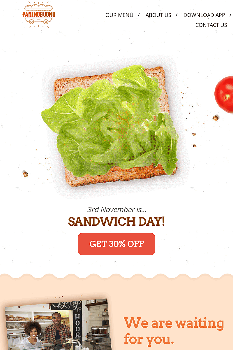 Plantilla Panino buono