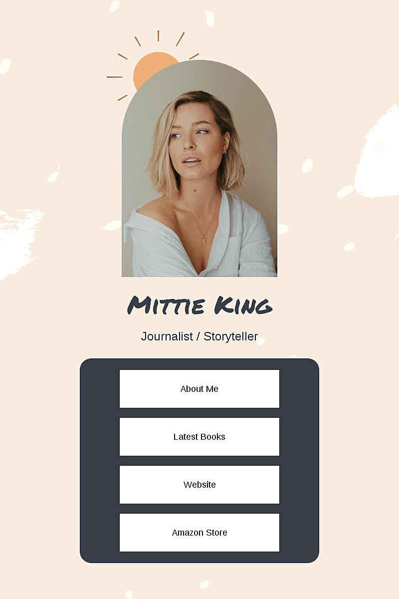 Template di landing page Instagram link in bio for a story teller