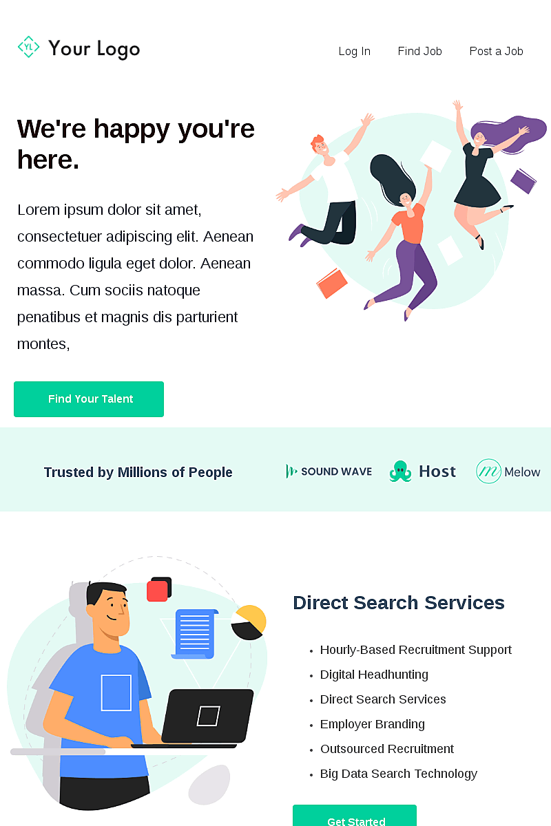 Plantilla Find your talent now